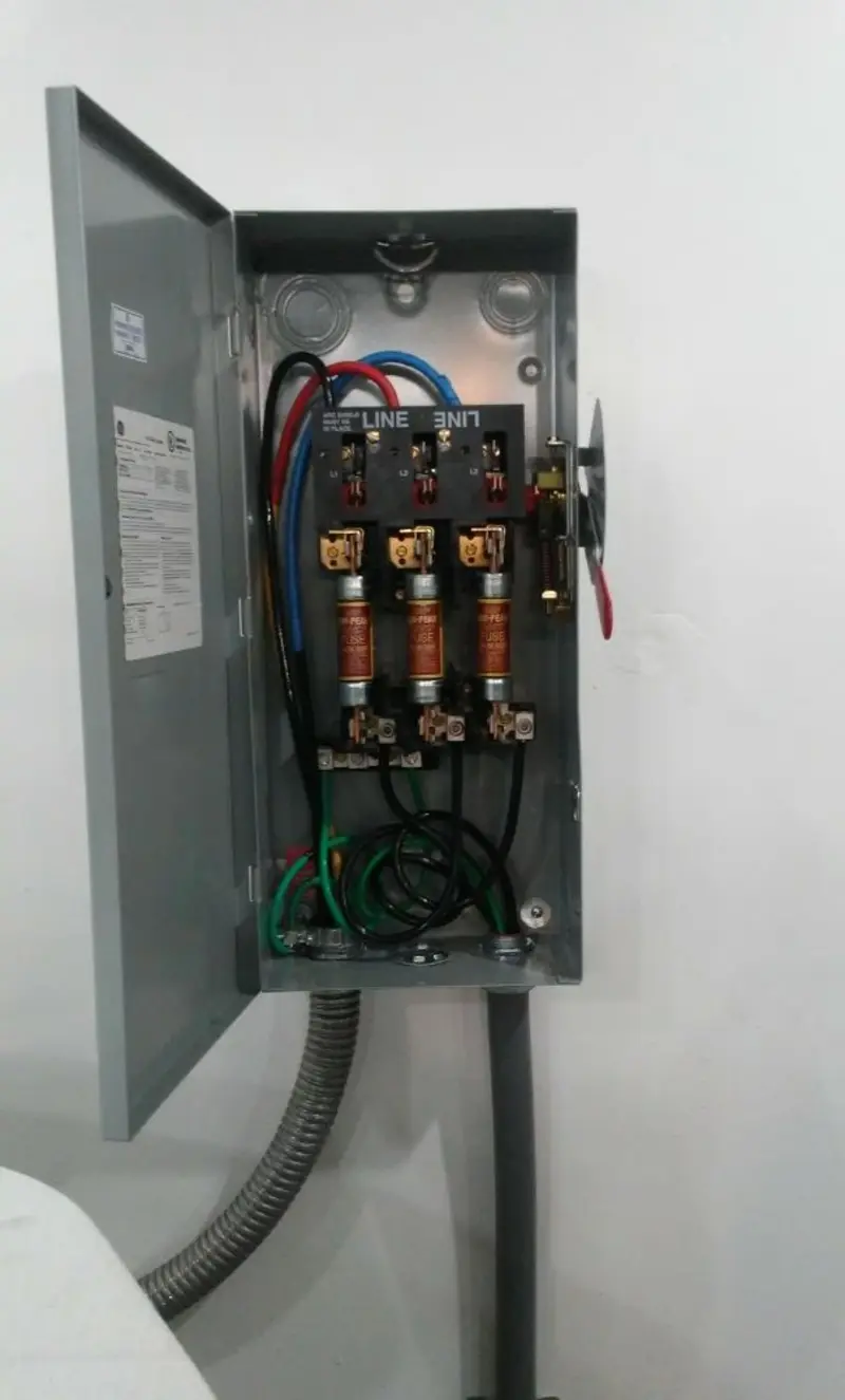 Three-phase disconnect switch installed for Electrical Wiring & Rewiring in West Laurel